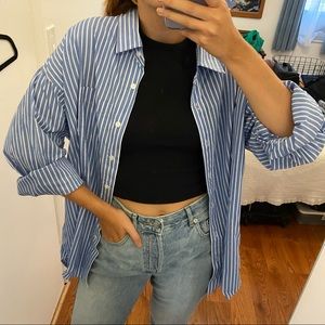Wilfred Free Oversized Striped Button Down Sz 2